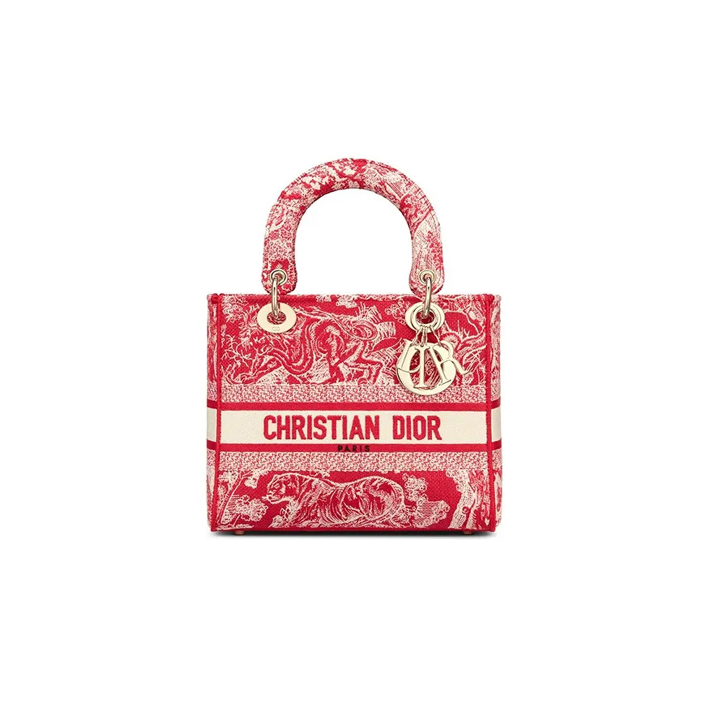 DIOR MEDIUM LADY D-LITE BAG M0565ORGO-M929 (24*20*11cm)